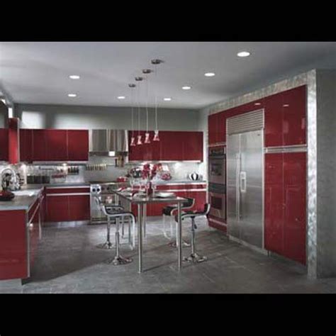 High Gloss Red European Cabinets Kitchen Inspirations