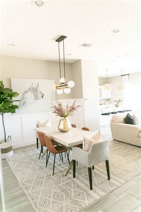 Transitional Neutral Dining Room With Gold Vase Hgtv
