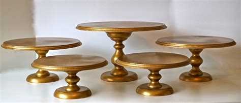 Gold Pedestal Cake Stand Vivians Bridal Gold Cake Stand Round Metal