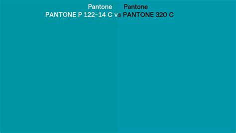 Pantone P 122 14 C Vs Pantone 320 C Side By Side Comparison