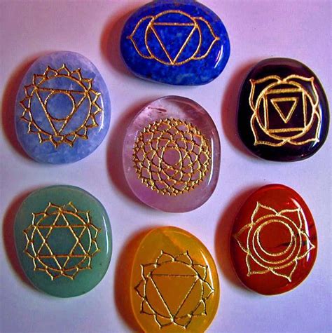 Chakra Symbol Stones Chakra Crystals Reiki