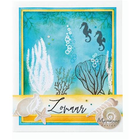 Marianne Design Clear Stamps Colourful Silhouettes Seashells Cs1061