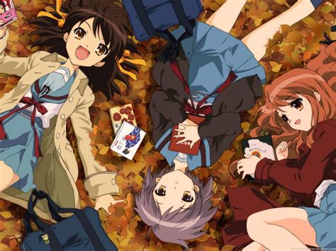 Solve Suzumiya Haruhi Laying In Leaves Jigsaw Puzzle Online With 300
