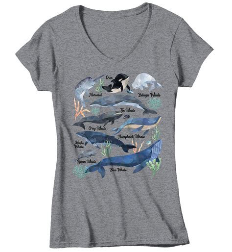 Womens Whale T Shirt Watercolor Whale Shirts Types Of Etsy