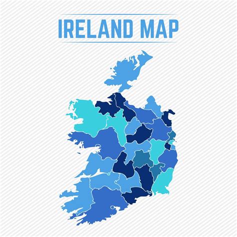 Ireland Detailed Map With States 2292822 Vector Art At Vecteezy