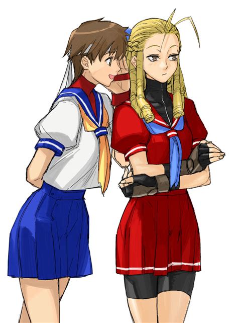 Kasugano Sakura And Kanzuki Karin Street Fighter Drawn By Tetsu
