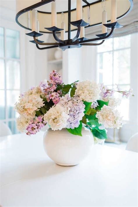 Create A Spring Flower Centerpiece With Hydrangeas And Lilacs From