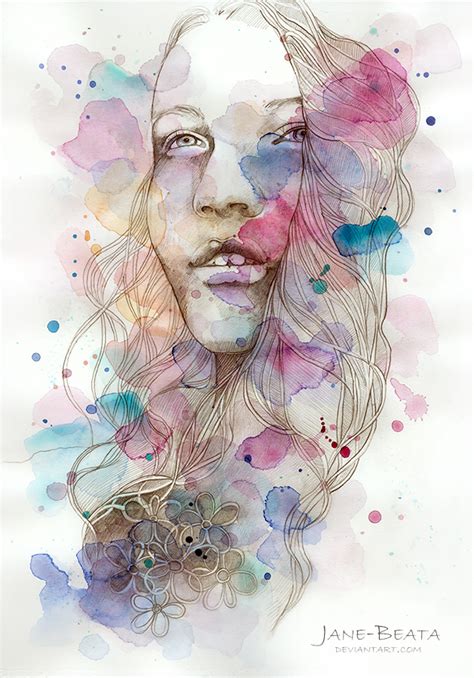 Color Me I Watercolor And Pencil Sketch By Jane Beata On Deviantart