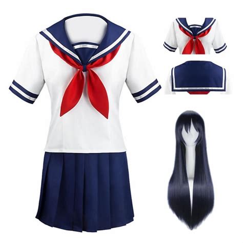 Anime Yandere Simulator Ayano Aishi Cosplay Kostymer Girl School Jk