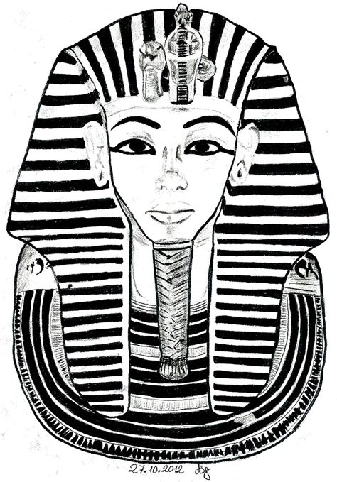 Egypt Mask Toutankhamon Egypt Adult Coloring Pages