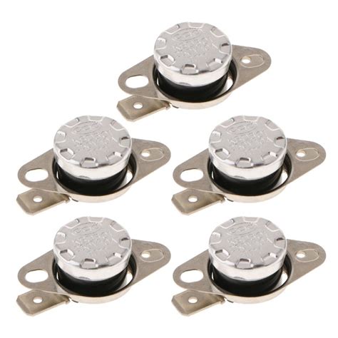 5pcs 250v 10a Normally Closed Thermostat Temperature Thermal Switch
