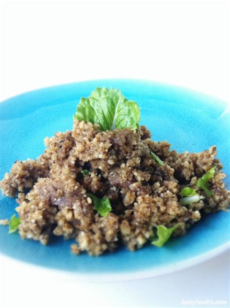 Pour over the pasta mixture. Raw Veggie Ground Beef (Ground Walnut "Meat")