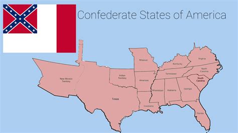 Civil War Confederate States Map Map