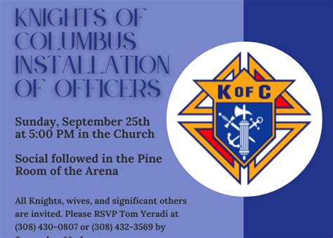 Knights Of Columbus Installation Of Officers St Patrick Catholic Church