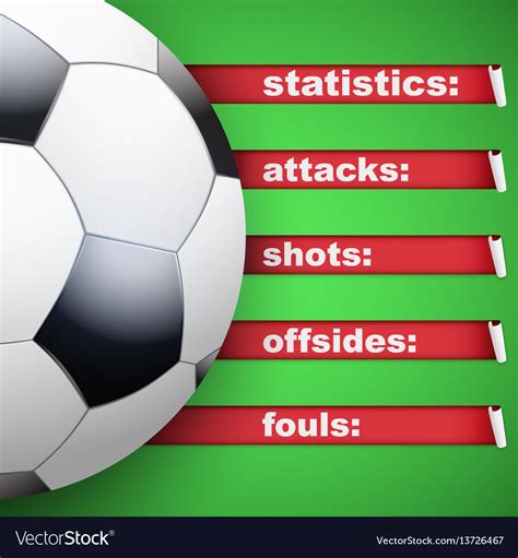 Background Of Statistics Football Soccer Vector Image