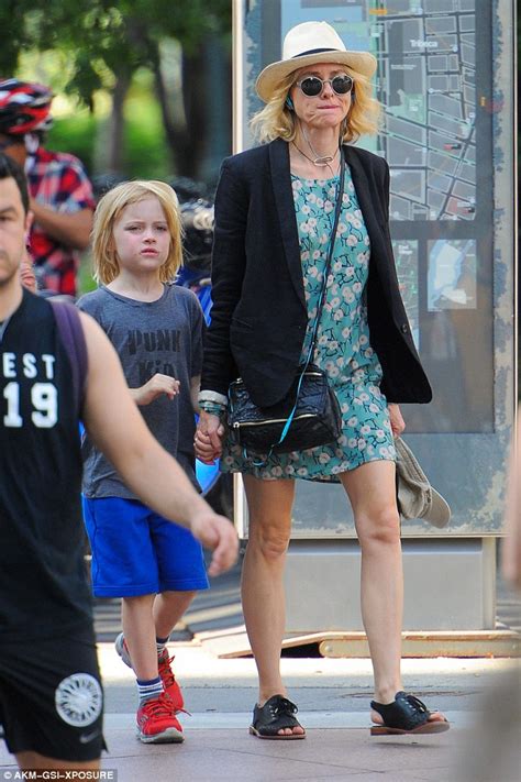 Naomi Watts High Fives Her Son As She Enjoys A Casual Day At The Park