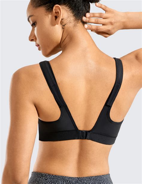 SYROKAN Women Sports Bra Wirefree High Impact Plus Size Full Support