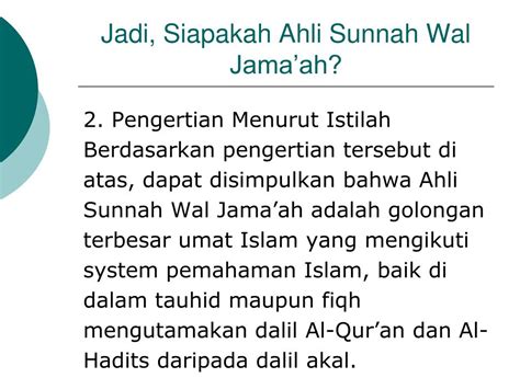 PPT - KURNALI ALIRAN AHLI SUNNAH WAL JAMA'AH PowerPoint Presentation