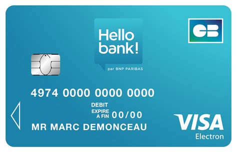 Carte Visa Electron Hello Bank Banque En Ligne