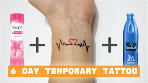 6 Day Temporary Tattoo Diy Full Waterproof Temporary Tattoo