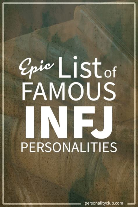 Epic List Of Famous People With Infj Personality Personality Club