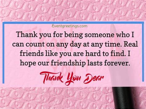 Thank You For Your Friendship Messages