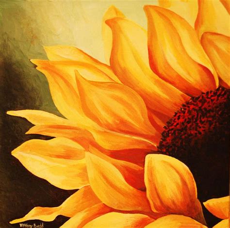 Sunflower Painting Sunflower Art Sunflower Art Print