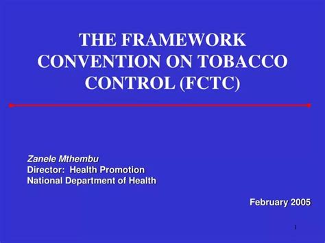 Ppt The Framework Convention On Tobacco Control Fctc Powerpoint Presentation Id 3635650