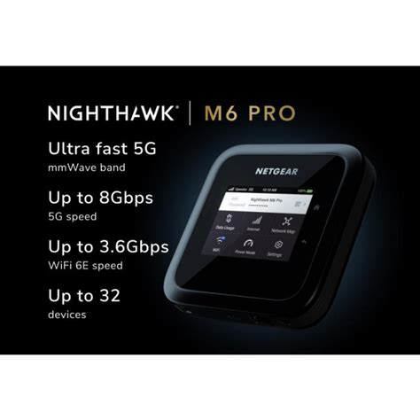 Netgear Nighthawk M6 Pro Mr6550 Unlocked 5g Wifi 6e Mobile Router Specs