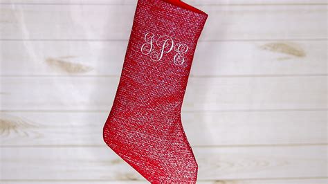 Diy Sparkly Monogrammed Christmas Stockings Handmade