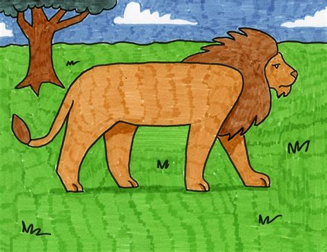 How To Draw A Lion Cub For Kids