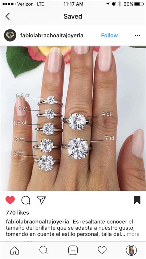 Pin By Lana Rose On Wedding Ideas Diamond Size Chart Wedding Ring