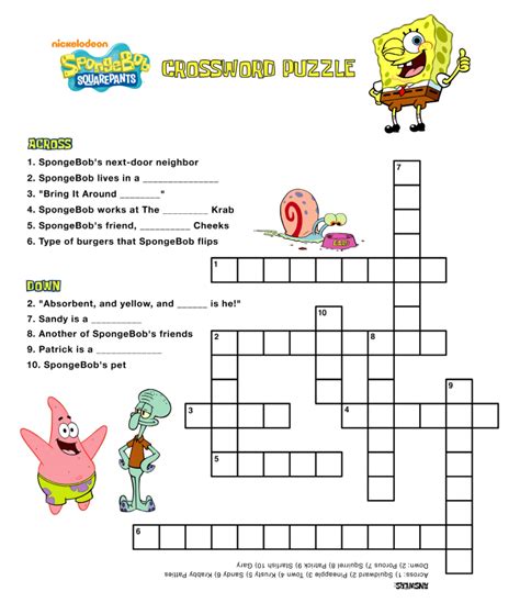 20 Spongebob Word Search Free Coloring Pages