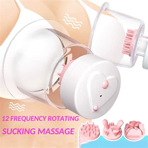 12 Frequency Rotating Breast Massager Female Sex Toys Vibration Bra