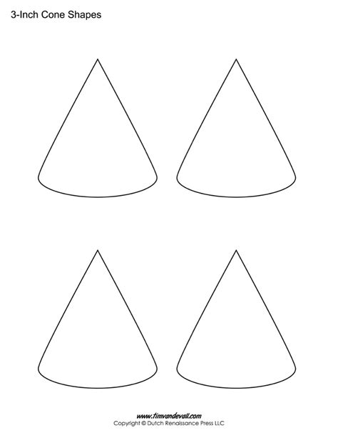 Cone Templates Tims Printables