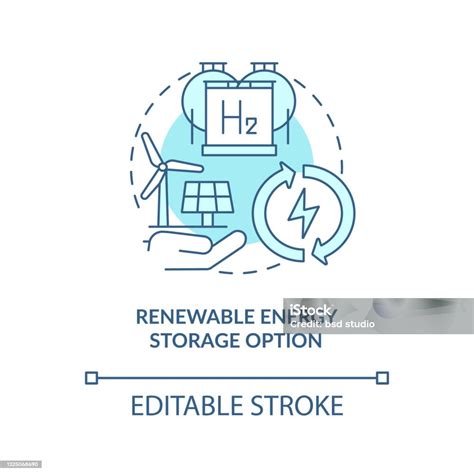 Renewable Energy Storage Option Concept Icon Stock Illustration Download Image Now Second