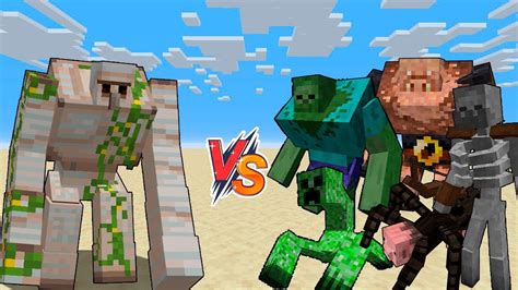 Iron Golem Mutant Vs All Mutants Mobs In Minecraft Minecraft 119