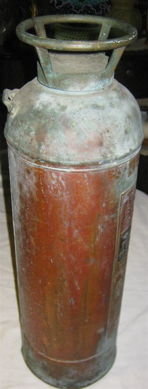 Antique Buffalo New York Copper Brass Shield Fire Extinguisher Industrial Art Us Ebay