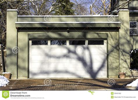 Traditional Two Car Garage Stock Photo Image Of Residential 28481062