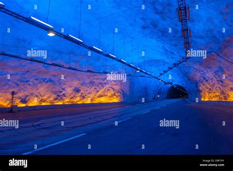 Laerdal Tunnel Norway The Longest Road Tunnel In The World Stock