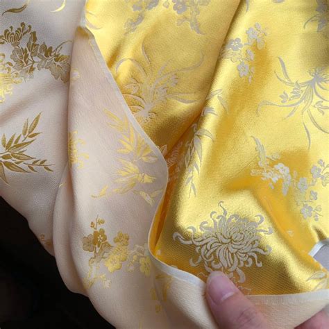 Jacquard Brocade Silk Fabric Floral Reversible Silk Fabric By Etsy