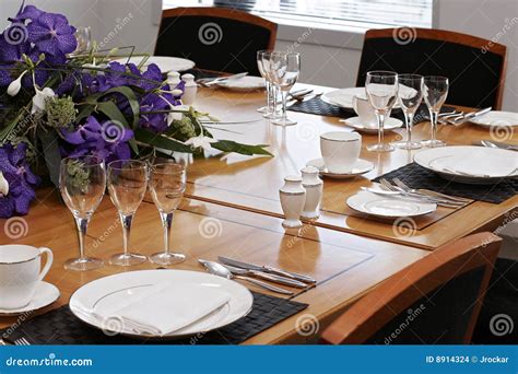 Formal Dining Table Set Up Stock Photo Image Of Ceremony 8914324