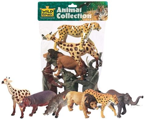 Wild Republic Polybag African Animals Action Figure Set 6 Pieces