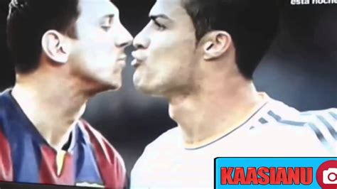 El Beso De Cristiano Ronaldo Y Leo Messi Jamas Visto El Beso Secreto De