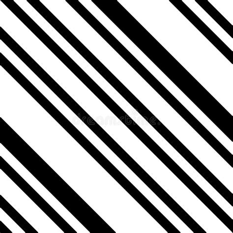 Black And White Diagonal Striped Seamless Pattern Stock Vector