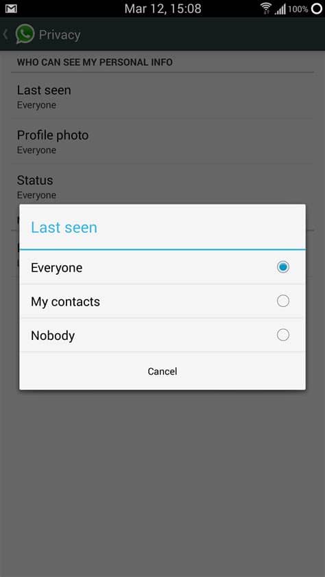 Text to compose a written status update. How to hide last seen (online) status, Profile Pic in ...
