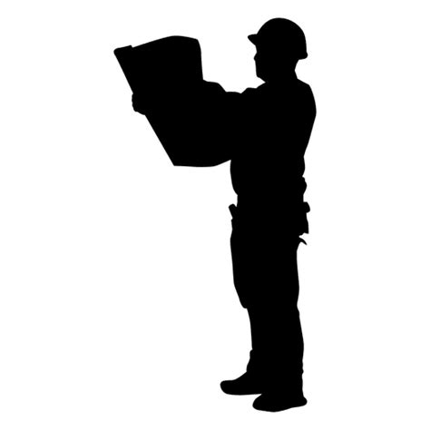 Silhouette Architectural Engineering Construction Worker Clip Art