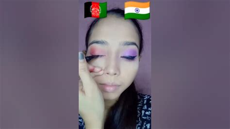 India🇮🇳 Vs Afghanistan 🇦🇫 Makeup Lookwait For End Viralshorts Youtube