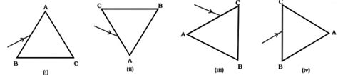 A Prism Abc With Bc As A Base Is Placed In Different Orientations A
