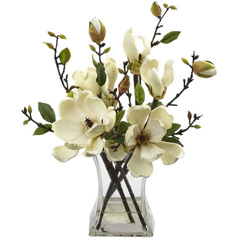 Just check out the gorgeous images below and see for the silk flower love doesn't stop with hand flowers and bouquets. Laurel Foundry Modern Farmhouse Magnolia Arrangement with ...